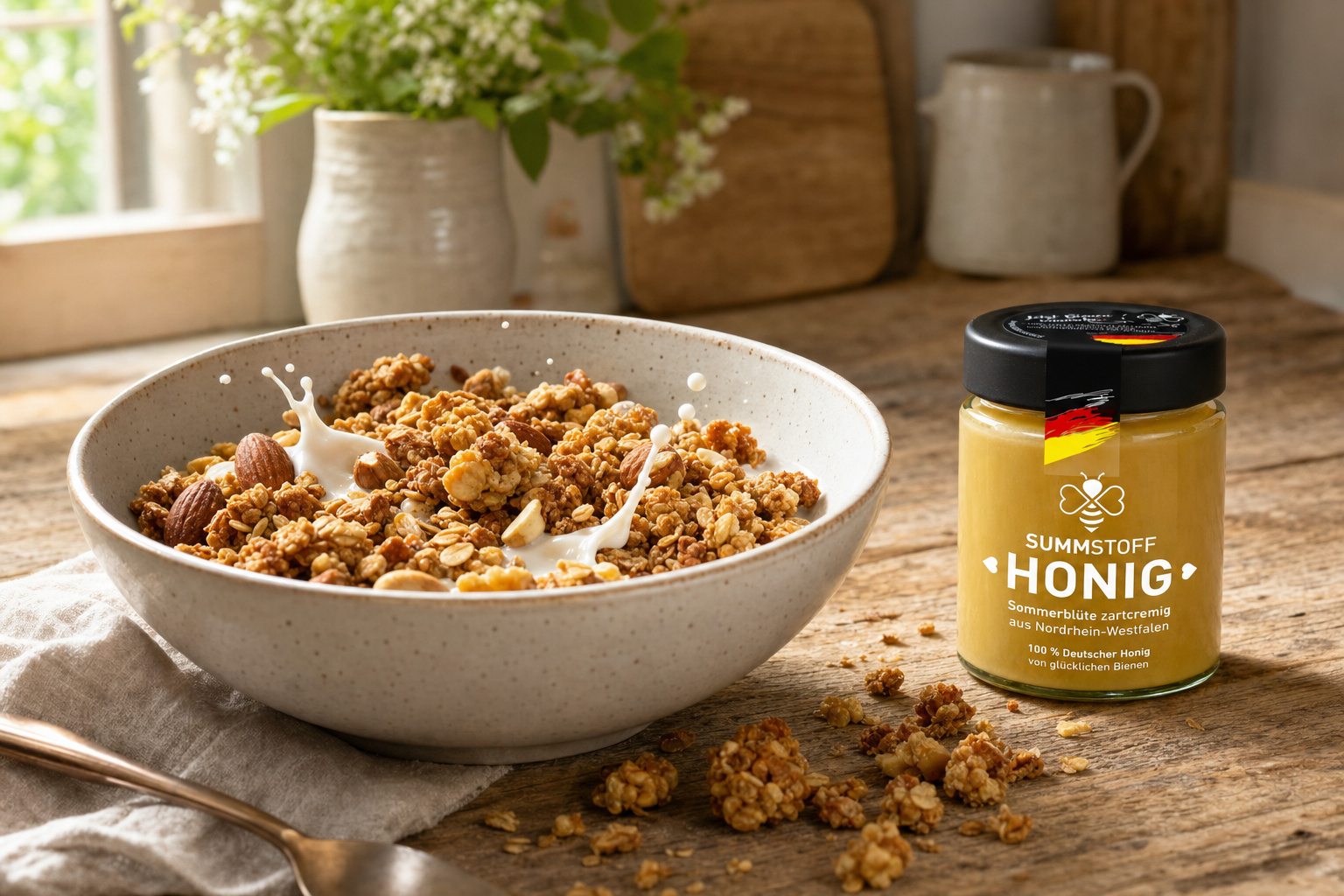 Honig-Knuspermüsli (Granola)