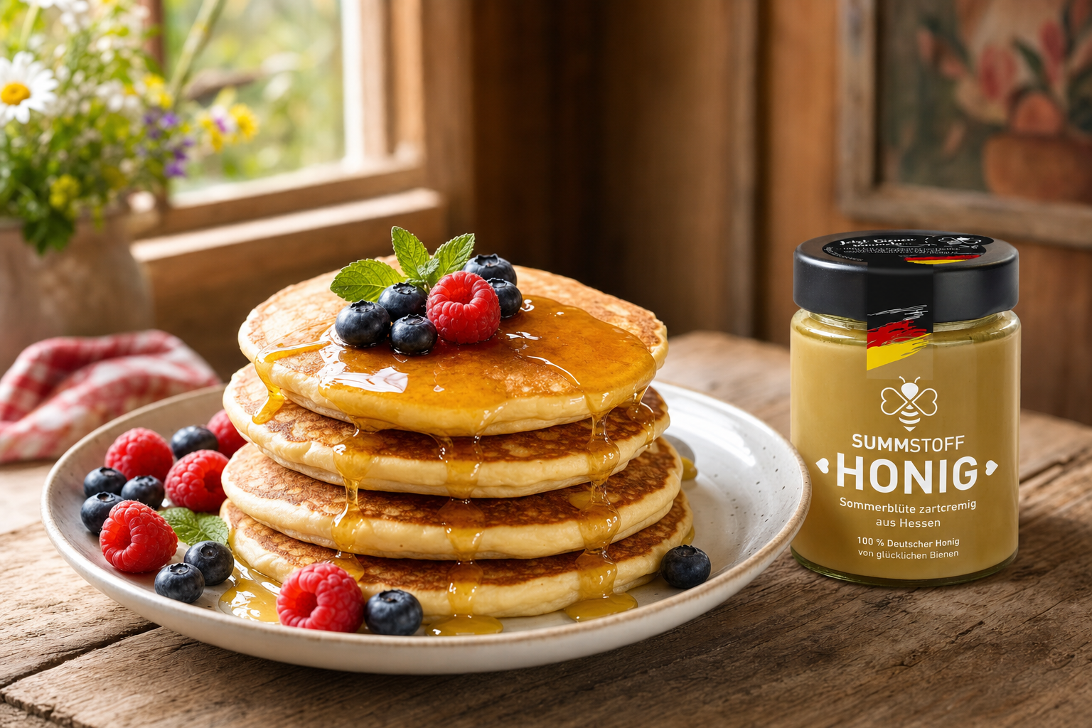 Honig-Pancakes