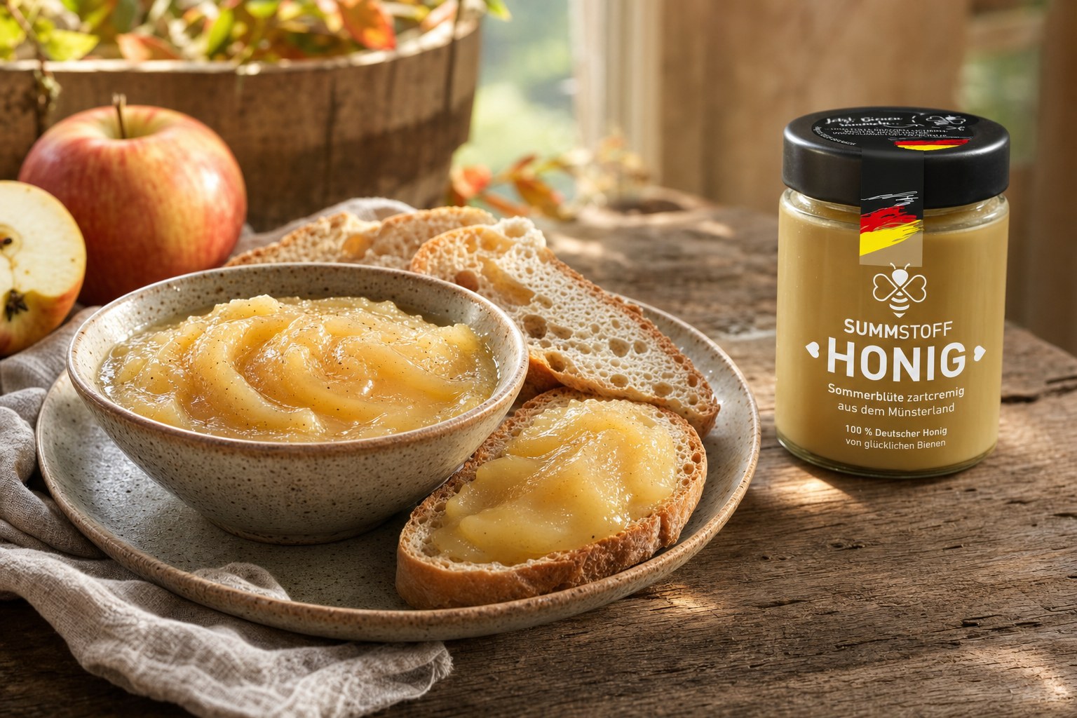 Sommerblüten-Honig-Apfel-Aufstrich